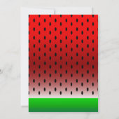 Funny Face Watermelon Kind 00e Verjaardag Kaart (Achterkant)