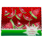 Funny Face Watermelon Kind Verjaardag Large Cadeautasje (Voorkant)