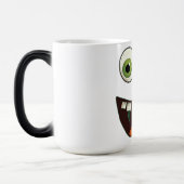 Funny Face with Green Googly Eyes Verraste Open M Magische Mok (Links)