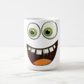 Funny Face with Green Googly Eyes Verraste Open M Magische Mok (Midden)