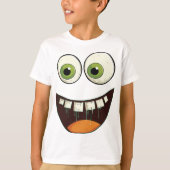Funny Face with Green Googly Eyes Verraste Open M T-shirt (Voorkant)