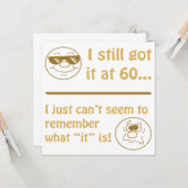 Funny Faces 60th Birthday Gag Gifts Kaart (Voorkant / Achterkant in situ)