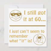 Funny Faces 60th Birthday Gag Gifts Kaart (Voorkant)