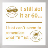 Funny Faces 60th Birthday Gag Gifts Poster (Voorkant)