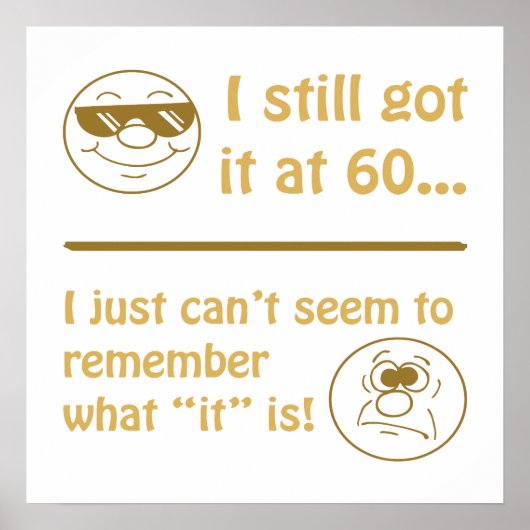 Funny Faces 60th Birthday Gag Gifts Poster (Voorkant)