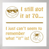 Funny Faces 70th Birthday Gag Gifts Poster (Voorkant)