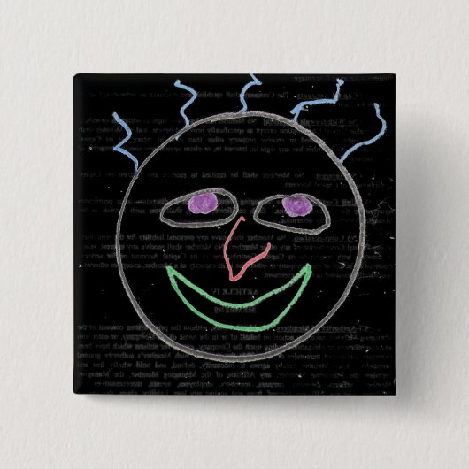 Funny Faces Vierkante Button 5,1 Cm (Voorkant)