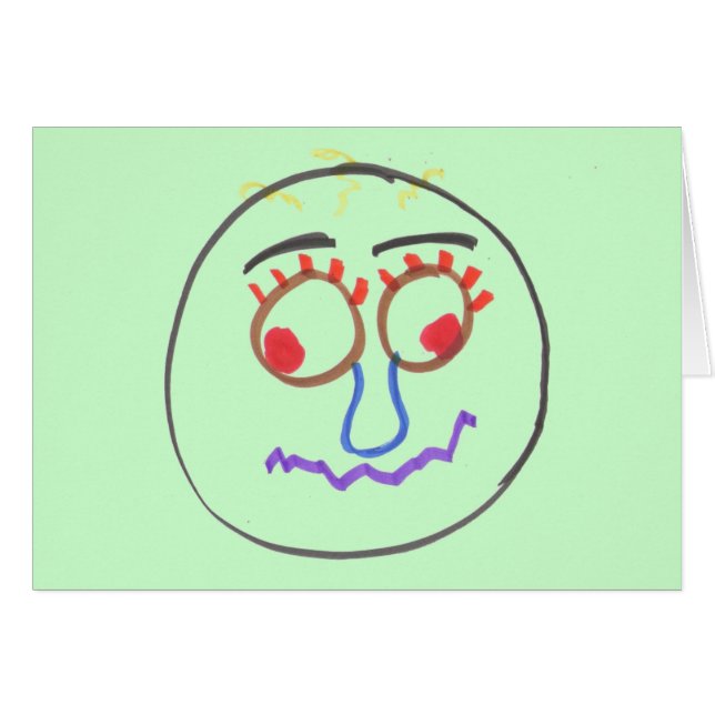 Funny Faces Wenskaart (Voorkant Horizontaal)