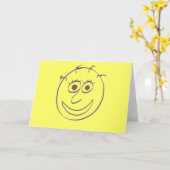 Funny Faces Wenskaart Kaart (Gele Bloem)