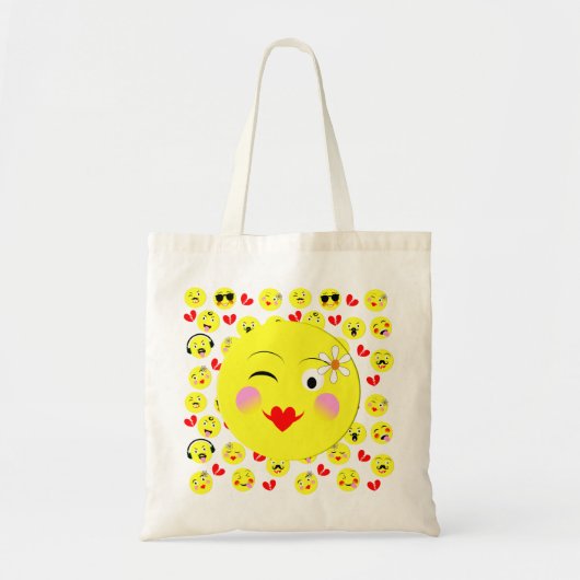 Funny Facing Emotional Cute Tote Bag (Voorkant)