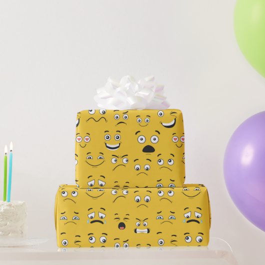 Funny Facing Wrapping Paper Cadeaupapier (Feestgeschenken)