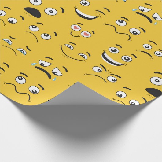 Funny Facing Wrapping Paper Cadeaupapier (Hoek)