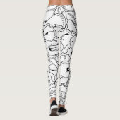 Funny Facs Creative Pattern Design Leggings (Achterkant)