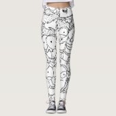 Funny Facs Creative Pattern Design Leggings (Voorkant)