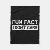 Funny Fact I Don't Care Motivational Quotes Premiu Fleece Deken (Voorkant)