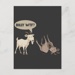 Funny Fainting Goat Hilarious Mountain Animal Briefkaart