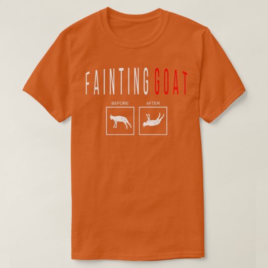 Funny Fainting Goat T-shirt (Design voorkant)