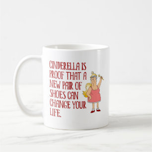 Funny Fairy Godmoeder/Cinderella Typografie Koffiemok