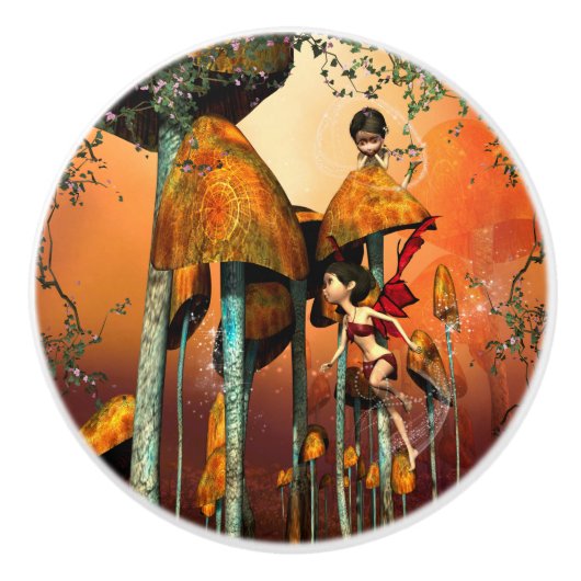 Funny fairy keramische knop (Voorkant)