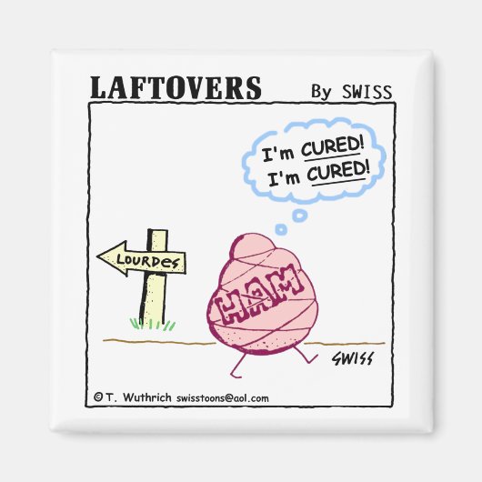 Funny Faith Healing Cartoon Athiest Agnostic Humor Magneet (Voorkant)