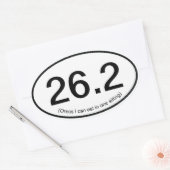 Funny Fake 26.2 Marathon Sticker (Envelop)