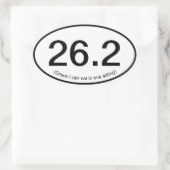 Funny Fake 26.2 Marathon Sticker (Tas)