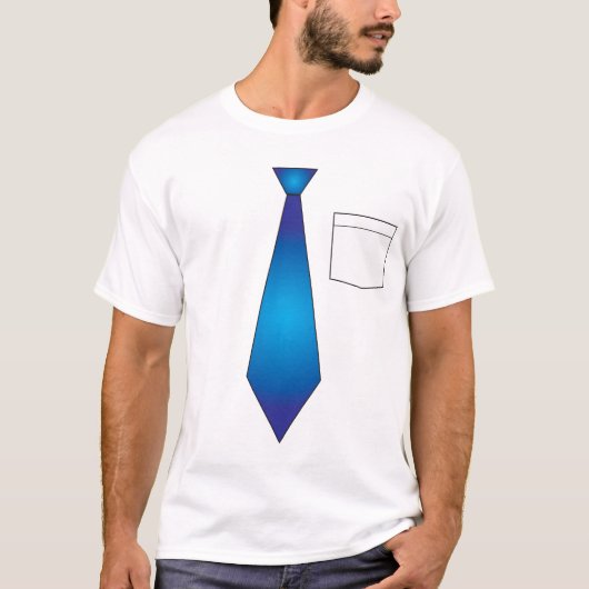 Funny Fake Blue Necktie Shirt (Voorkant)