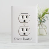 Funny Fake Electrical Outlet Kaart (Staand voorkant)