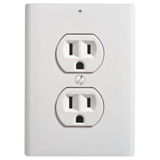 Funny Fake Electrical Outlet Klembord (Achterkant)