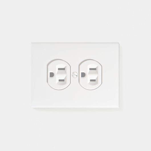 Funny Fake Electrical Outlet Post-it® Notes (Voorkant)