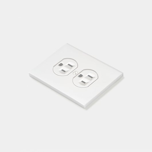 Funny Fake Electrical Outlet Post-it® Notes (Schuin)