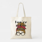 Funny Fake German Heiress Quote je bent zo Basi Tote Bag (Achterkant)