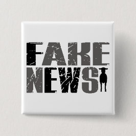 Funny Fake News Ewe Quote & Sheep Trump Truth Vierkante Button 5,1 Cm