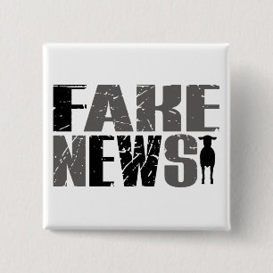Funny Fake News Ewe Quote & Sheep Trump Truth Vierkante Button 5,1 Cm