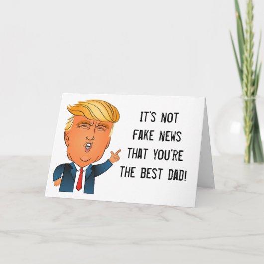 Funny "Fake News" Trump Vaderdag Kaart (Voorkant)
