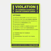 Funny Fake Parking Ticket Driving Citation Post-it® Notes (Voorkant)