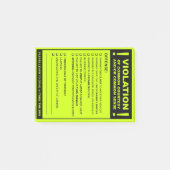 Funny Fake Parking Ticket Driving Citation Post-it® Notes (Voorkant)