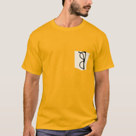 Funny Fake Pocket T-shirt met brillenglazen