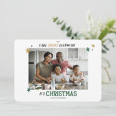 Funny Fake Smile All-kerstkaart Feestdagenkaart (Staand voorkant)