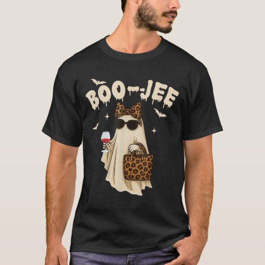 Funny Fall Halloween Ghost Boujee Boo Jee Soky Sea T-shirt (Voorkant)