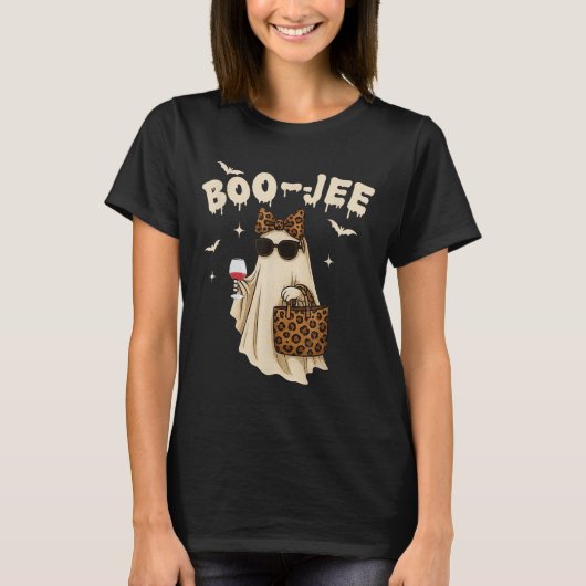 Funny Fall Halloween Ghost Boujee Boo Jee Soky Sea T-shirt (Voorkant)