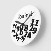 Funny Fallen Numbers Ronde Klok (Hoek)