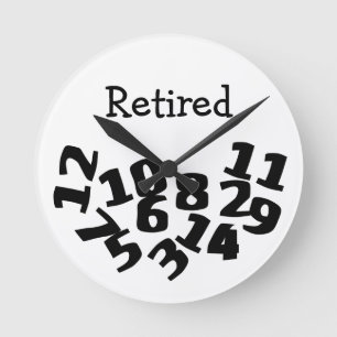 Funny Fallen Numbers Ronde Klok
