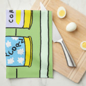 Funny Family Cartoon New Parents Kitchen Towel Theedoek (Quarter Fold)