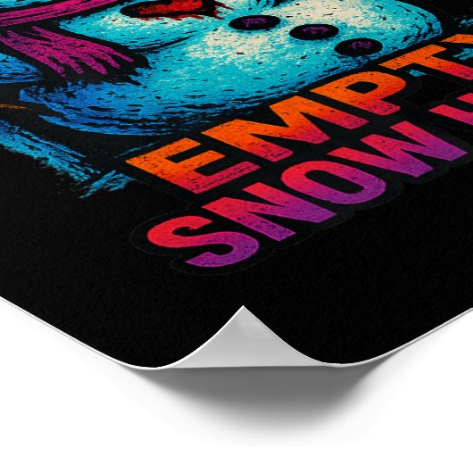 Funny Family Christmas Empty Snow Heart Snowman Pr Poster (Hoek)