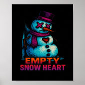 Funny Family Christmas Empty Snow Heart Snowman Pr Poster (Voorkant)