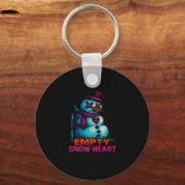 Funny Family Christmas Empty Snow Heart Snowman Pr Sleutelhanger (Voorkant)