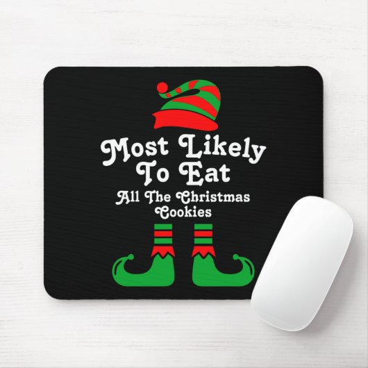 Funny Family Christmas Most Likely To Elf Muismat (Met muis)
