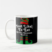 Funny Family Christmas Most Likely To Elf T Shirt  Koffiemok (Links)