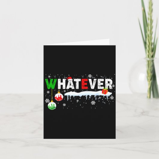 Funny Family Christmas Pajamas Matching Whatever Kaart (Voorkant)